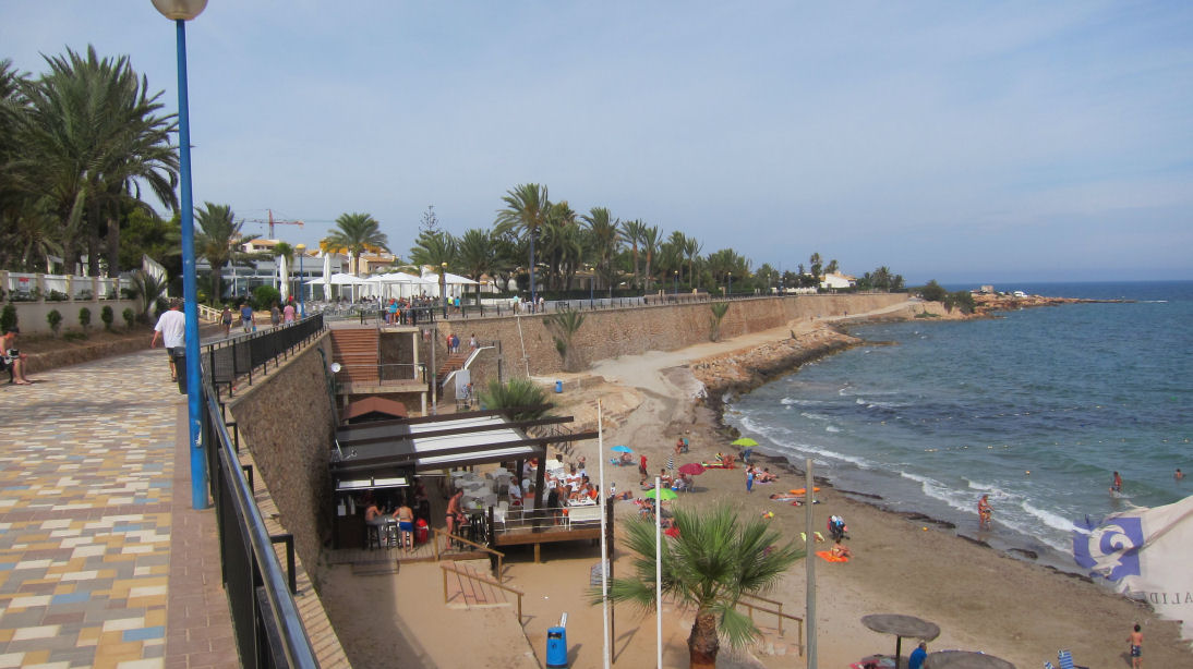 Stranden ved Punta Prima.
I baggrunden Restaurante Punta Prima