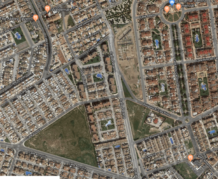 Kort med lokale restauranter